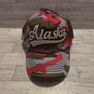 Robin Ruth Embroidered Alaska Camo Snap Back Hat Adjustable Cap New
